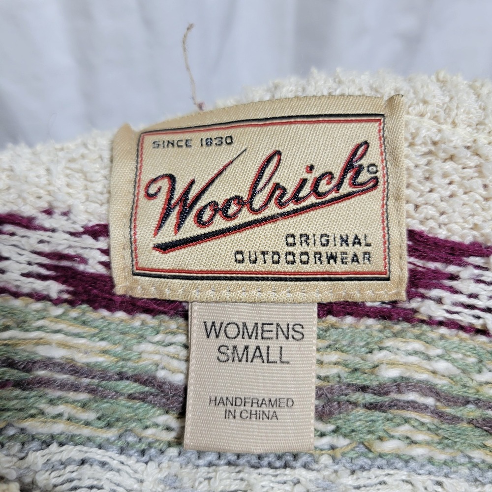Woolrich Vintage Sheep Sweater Fair Isle Women's Size Small Pullover - Picture 3 of 5